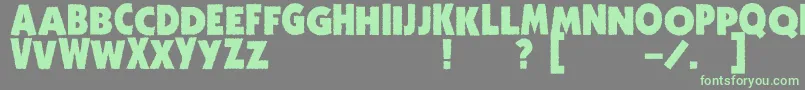 ZhukovZippo Font – Green Fonts on Gray Background