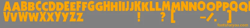 ZhukovZippo Font – Orange Fonts on Gray Background