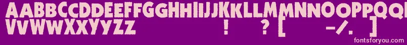 ZhukovZippo Font – Pink Fonts on Purple Background