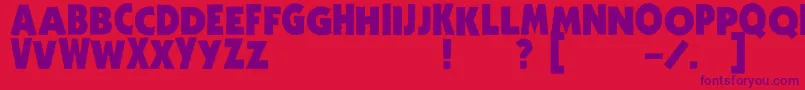 ZhukovZippo Font – Purple Fonts on Red Background