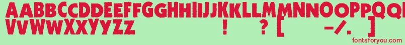 ZhukovZippo Font – Red Fonts on Green Background