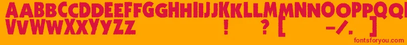 ZhukovZippo Font – Red Fonts on Orange Background