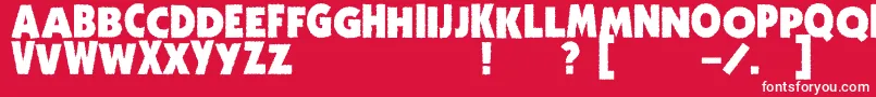 ZhukovZippo Font – White Fonts on Red Background