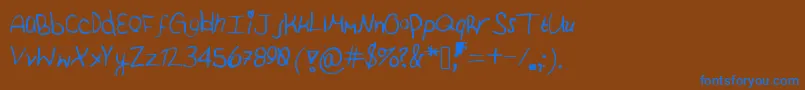 Justbreathe Font – Blue Fonts on Brown Background