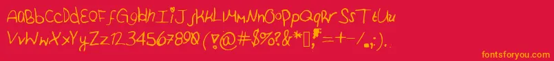 Justbreathe Font – Orange Fonts on Red Background