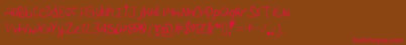Justbreathe Font – Red Fonts on Brown Background