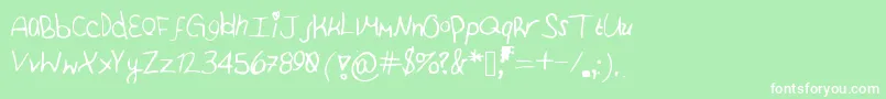 Justbreathe Font – White Fonts on Green Background