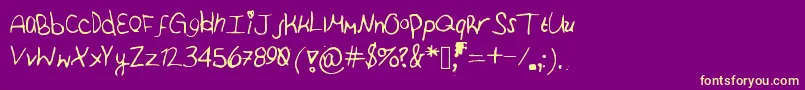 Justbreathe Font – Yellow Fonts on Purple Background