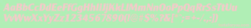 CleargothicserialXboldItalic Font – Pink Fonts on Green Background