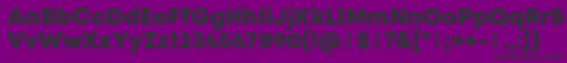 MontHeavydemo Font – Black Fonts on Purple Background