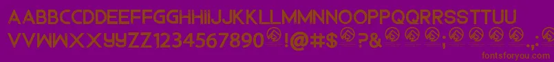 DedecusputroRegular Font – Brown Fonts on Purple Background