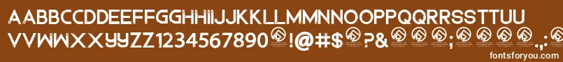 DedecusputroRegular Font – White Fonts on Brown Background