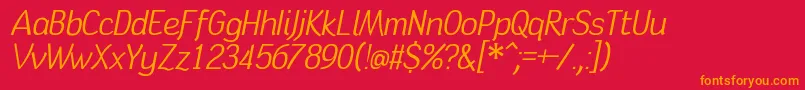 Tinbrdit Font – Orange Fonts on Red Background