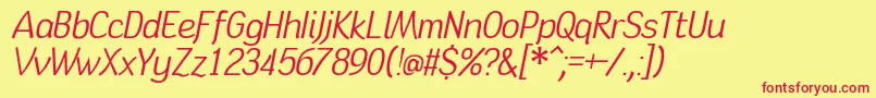 Tinbrdit Font – Red Fonts on Yellow Background