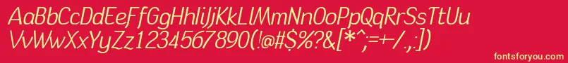 Tinbrdit Font – Yellow Fonts on Red Background