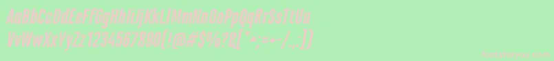 MarianinaCnFyBoldItalic Font – Pink Fonts on Green Background