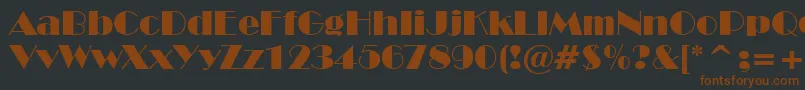 BroadwayBt Font – Brown Fonts on Black Background