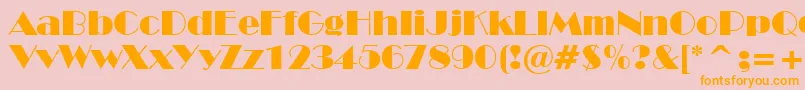 BroadwayBt Font – Orange Fonts on Pink Background