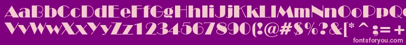 BroadwayBt Font – Pink Fonts on Purple Background