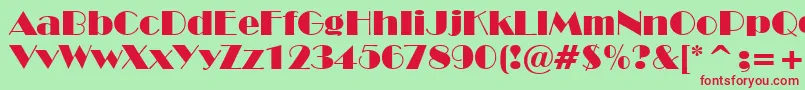 BroadwayBt Font – Red Fonts on Green Background
