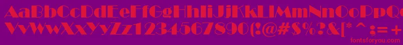 BroadwayBt Font – Red Fonts on Purple Background