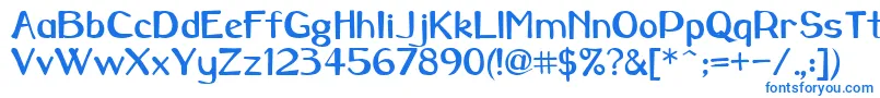 Шрифт Carawaybold – синие шрифты