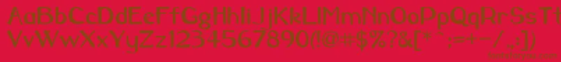 Carawaybold Font – Brown Fonts on Red Background