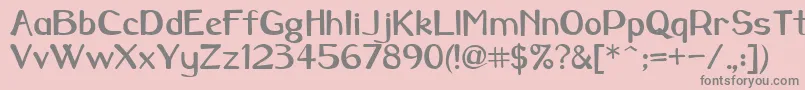 Carawaybold Font – Gray Fonts on Pink Background