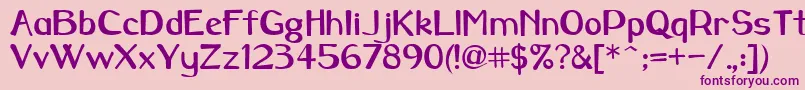 Carawaybold Font – Purple Fonts on Pink Background