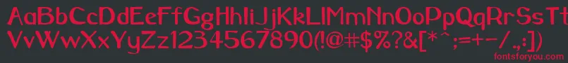 Carawaybold Font – Red Fonts on Black Background
