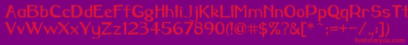 Carawaybold Font – Red Fonts on Purple Background