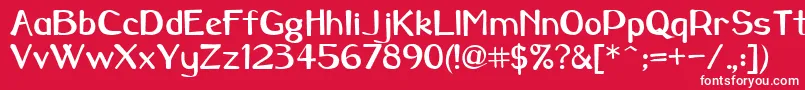 Carawaybold Font – White Fonts on Red Background