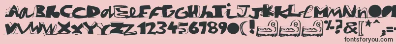 Paintblack Font – Black Fonts on Pink Background