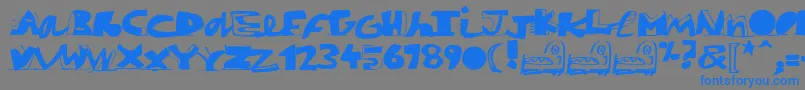 Paintblack Font – Blue Fonts on Gray Background