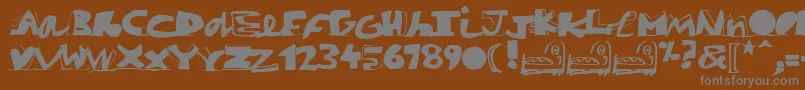 Шрифт Paintblack – серые шрифты на коричневом фоне
