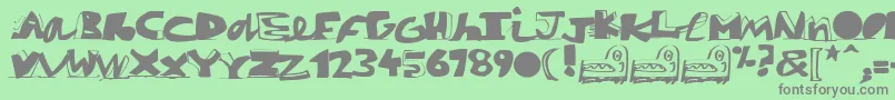 Weitere Informationen zur Paintblack-Schriftart Paintblack-Schriftart – Graue Schriften auf grünem Hintergrund
