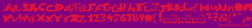 Paintblack Font – Red Fonts on Purple Background