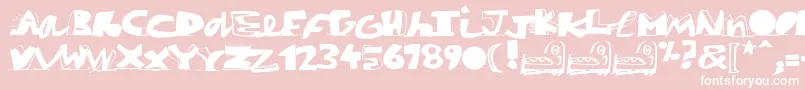 Paintblack Font – White Fonts on Pink Background