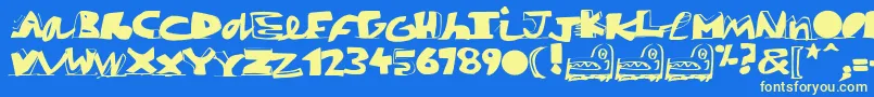 More about Paintblack Font Paintblack Font – Yellow Fonts on Blue Background
