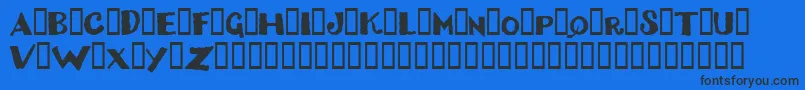 DizzyBitch Font – Black Fonts on Blue Background