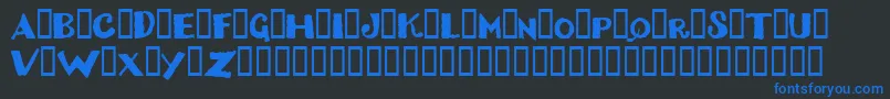 DizzyBitch Font – Blue Fonts on Black Background