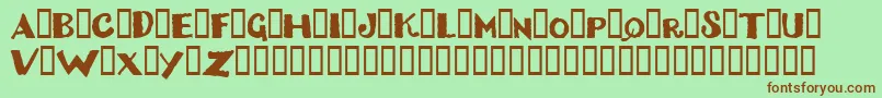 DizzyBitch Font – Brown Fonts on Green Background