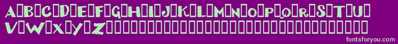 DizzyBitch Font – Green Fonts on Purple Background