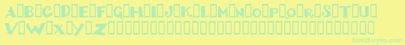 DizzyBitch Font – Green Fonts on Yellow Background