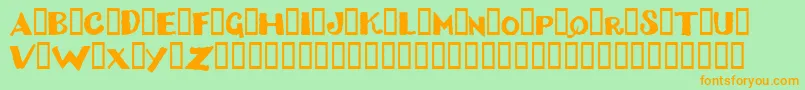 DizzyBitch Font – Orange Fonts on Green Background