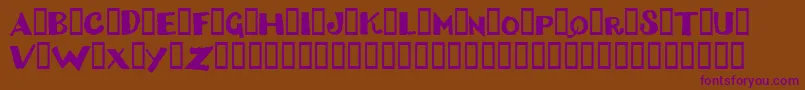 DizzyBitch Font – Purple Fonts on Brown Background