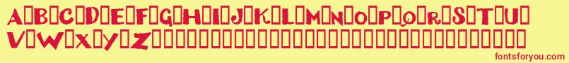 DizzyBitch Font – Red Fonts on Yellow Background