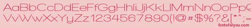 WalkwayExpandSemibold Font – Red Fonts on Pink Background