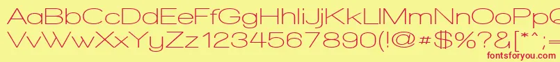 WalkwayExpandSemibold Font – Red Fonts on Yellow Background