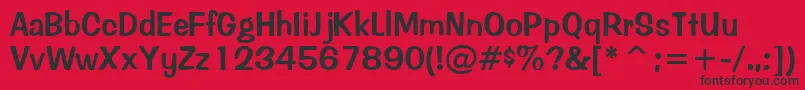 InadonsskRegular Font – Black Fonts on Red Background